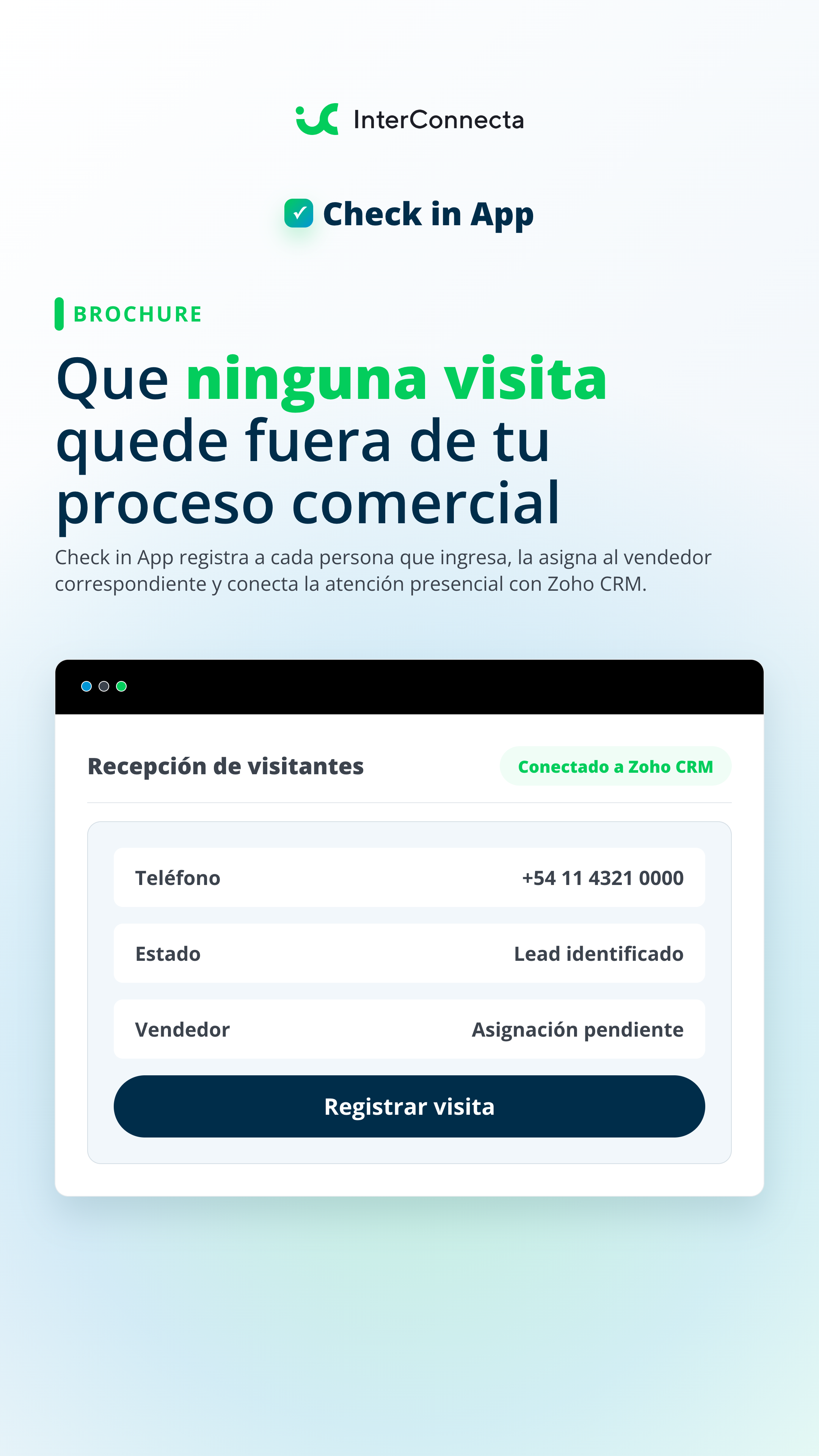 Pagina vertical 1 del brochure Check in App