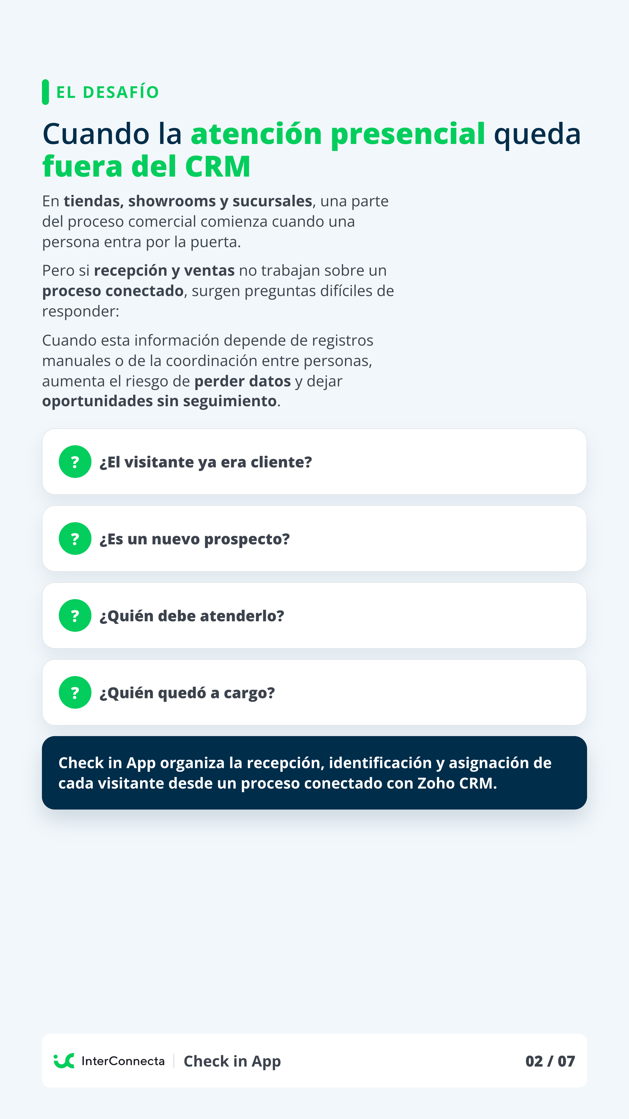 Pagina vertical 2 del brochure Check in App