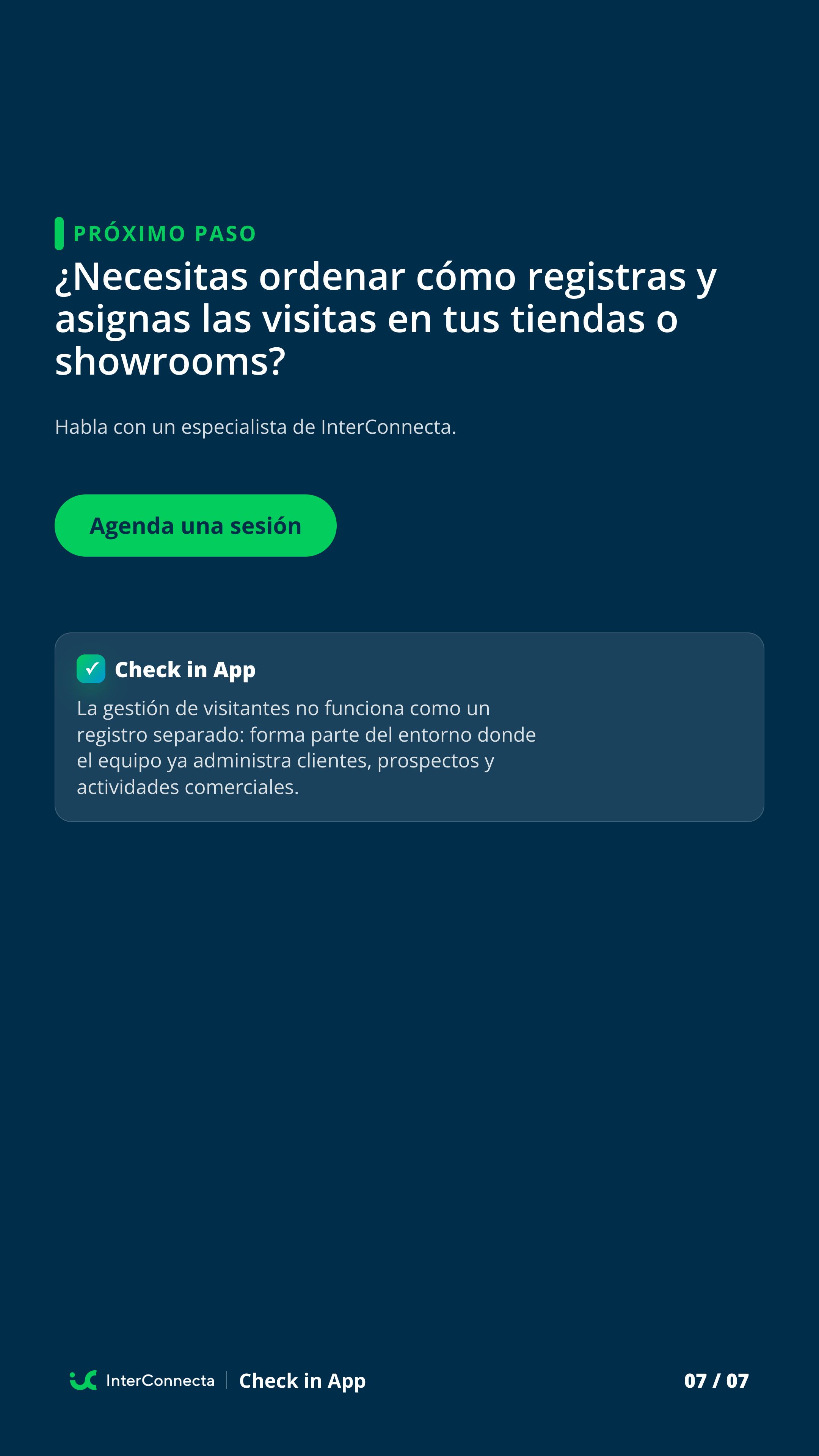 Pagina vertical 7 del brochure Check in App