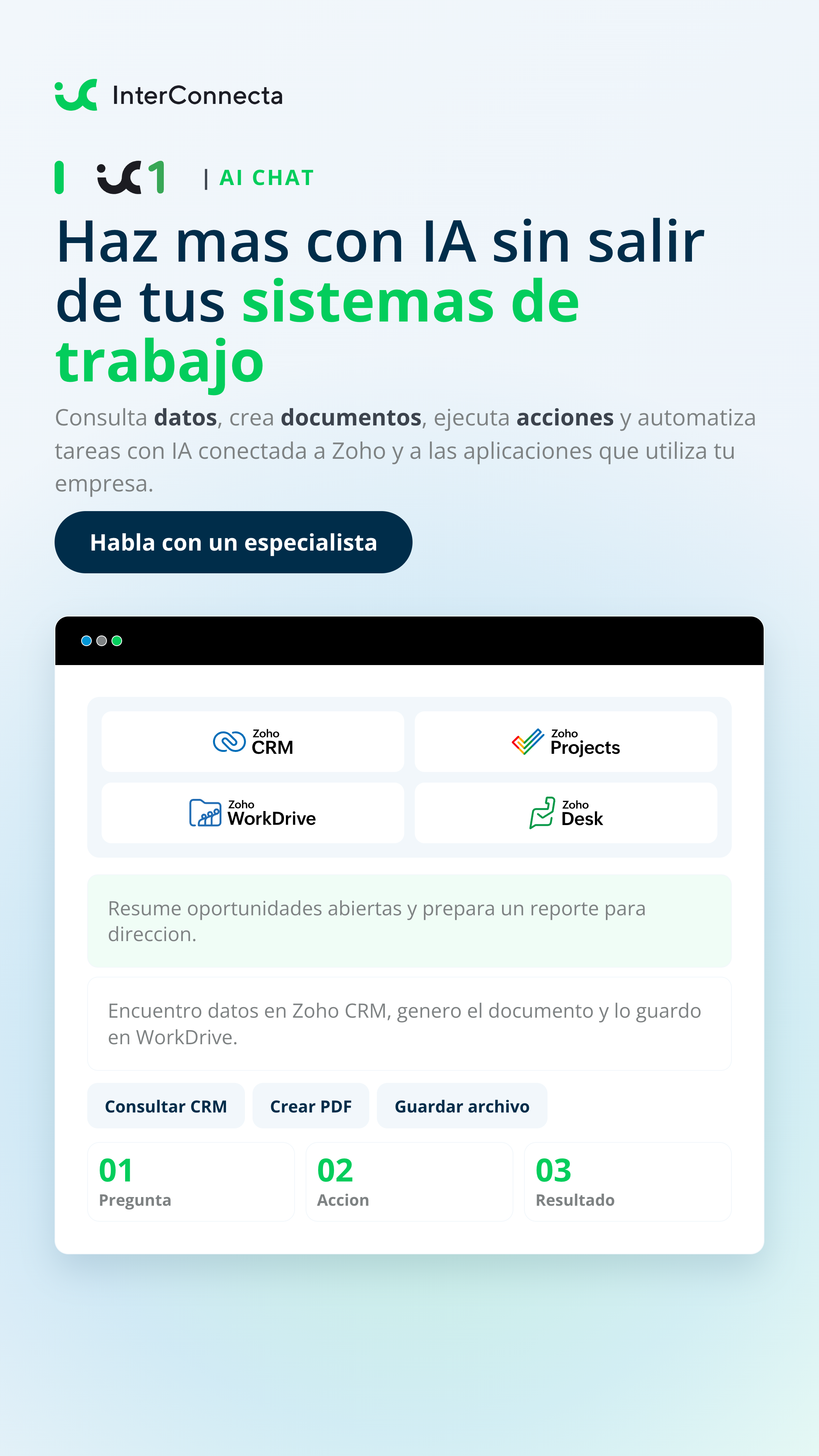 Pagina vertical 1 del brochure IC One | AI Chat