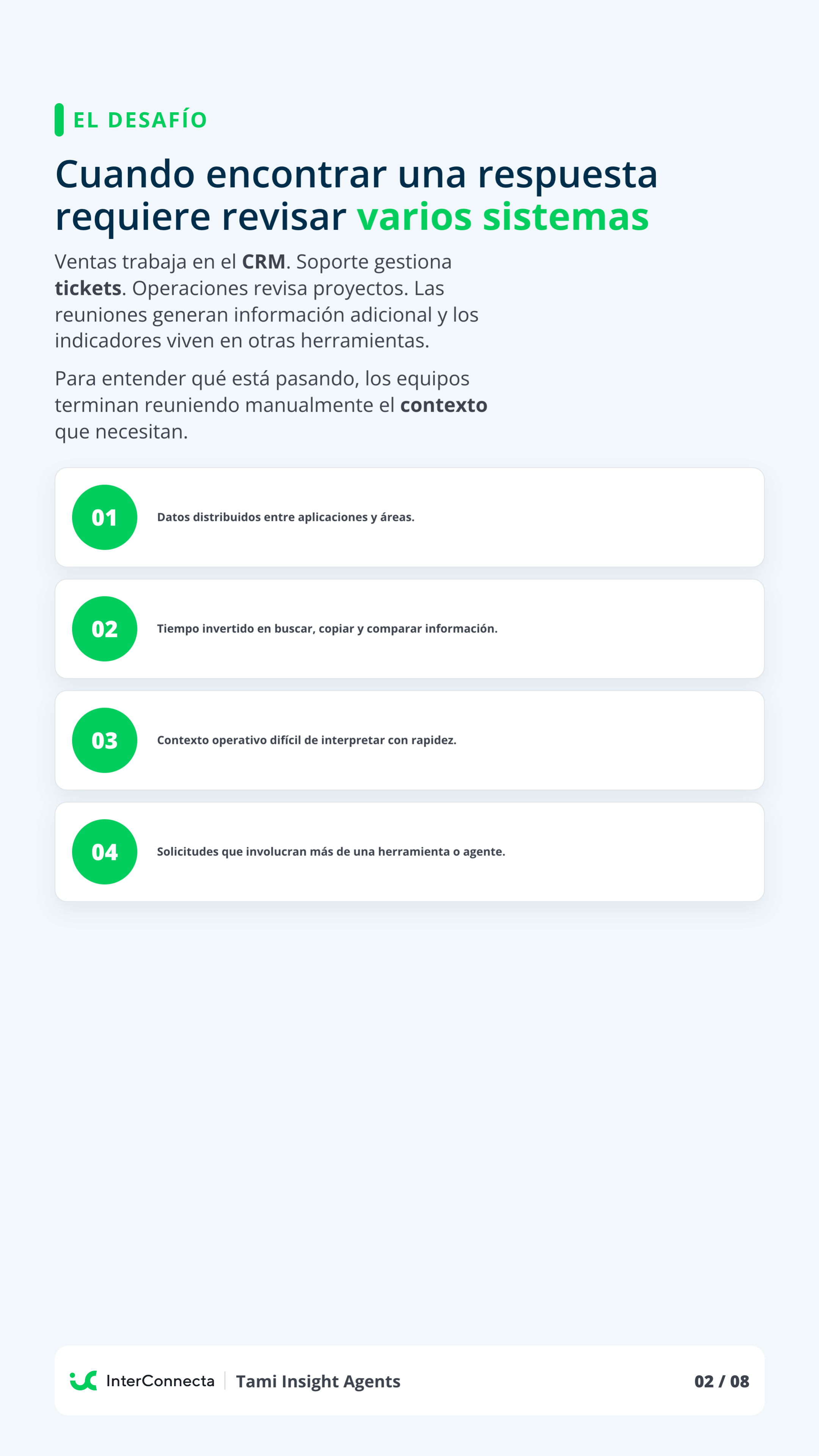 Pagina vertical 2 del brochure Tami Insight Agents