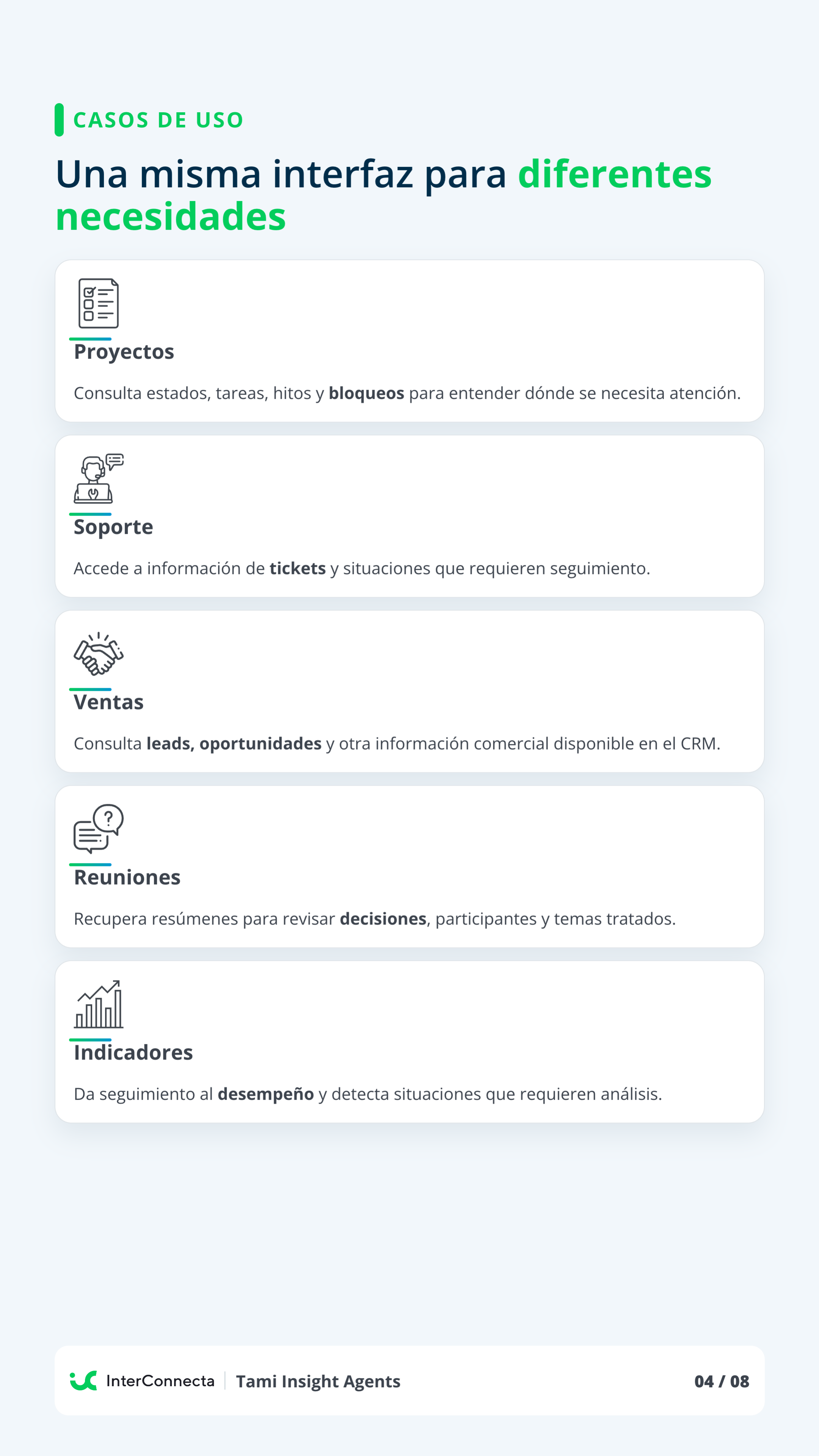 Pagina vertical 4 del brochure Tami Insight Agents