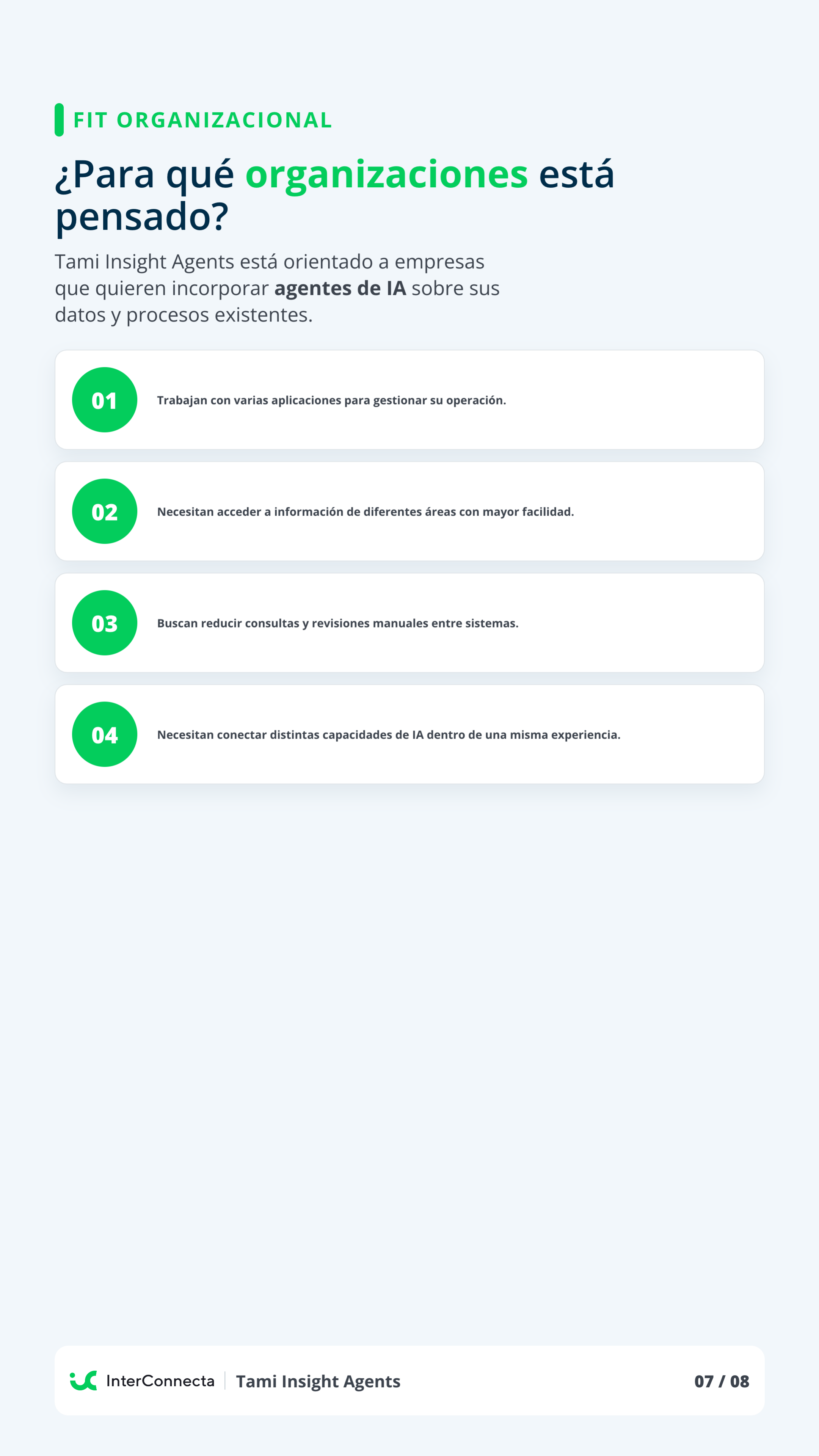 Pagina vertical 7 del brochure Tami Insight Agents