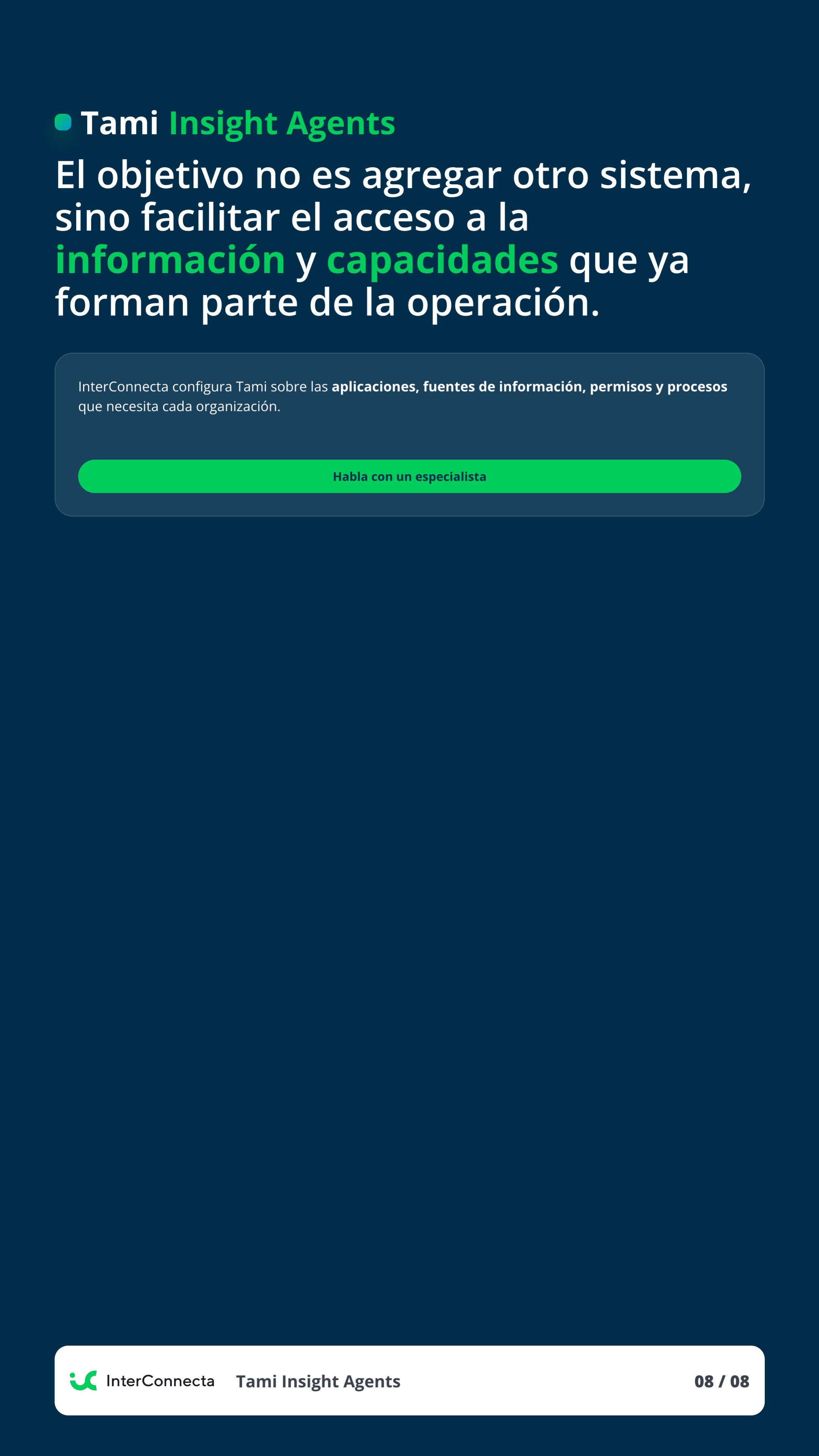 Pagina vertical 8 del brochure Tami Insight Agents