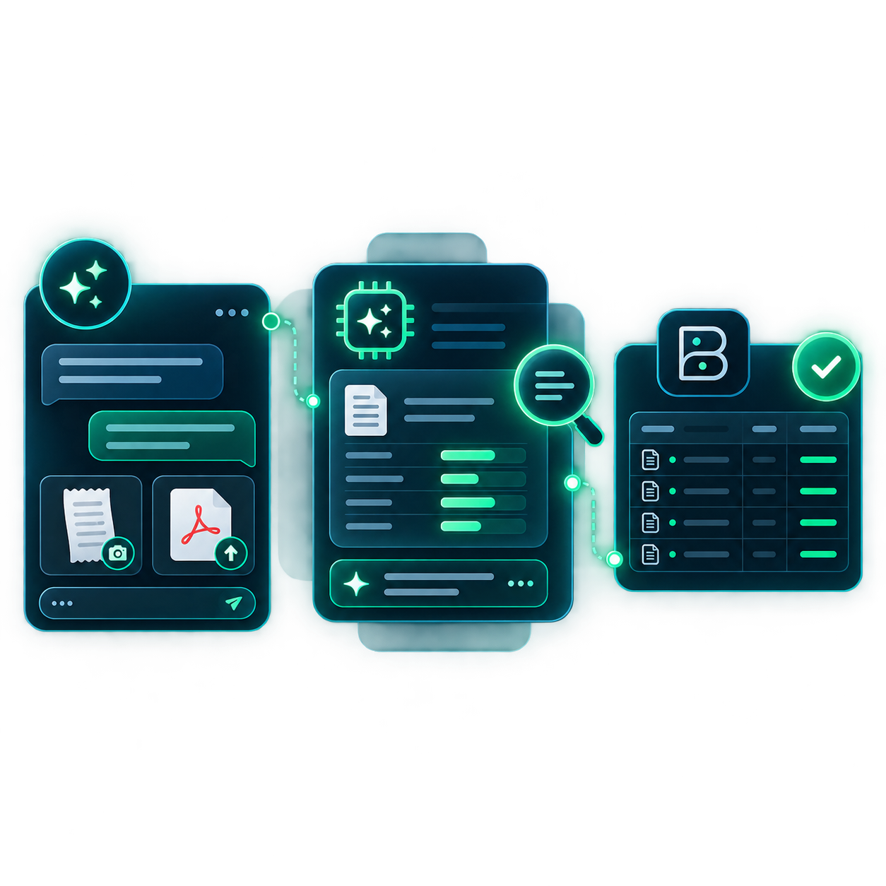 IC One analyzes documents and prepares tasks in Zoho Books