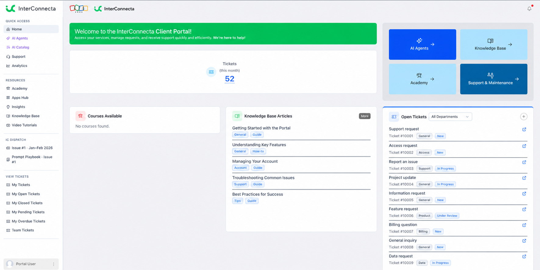 InterConnecta business portal